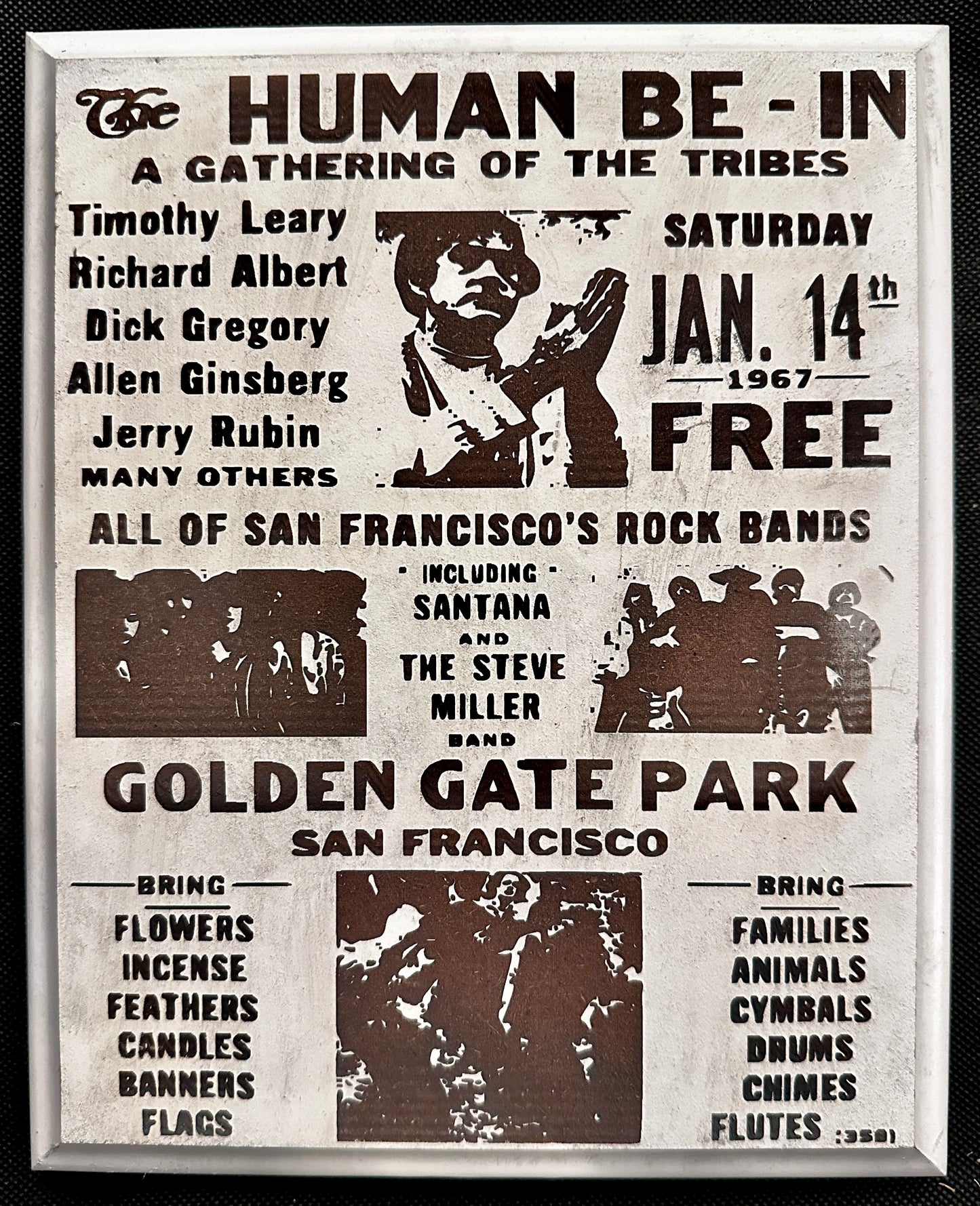 Human Be-In 1967 San Francisco Plaque