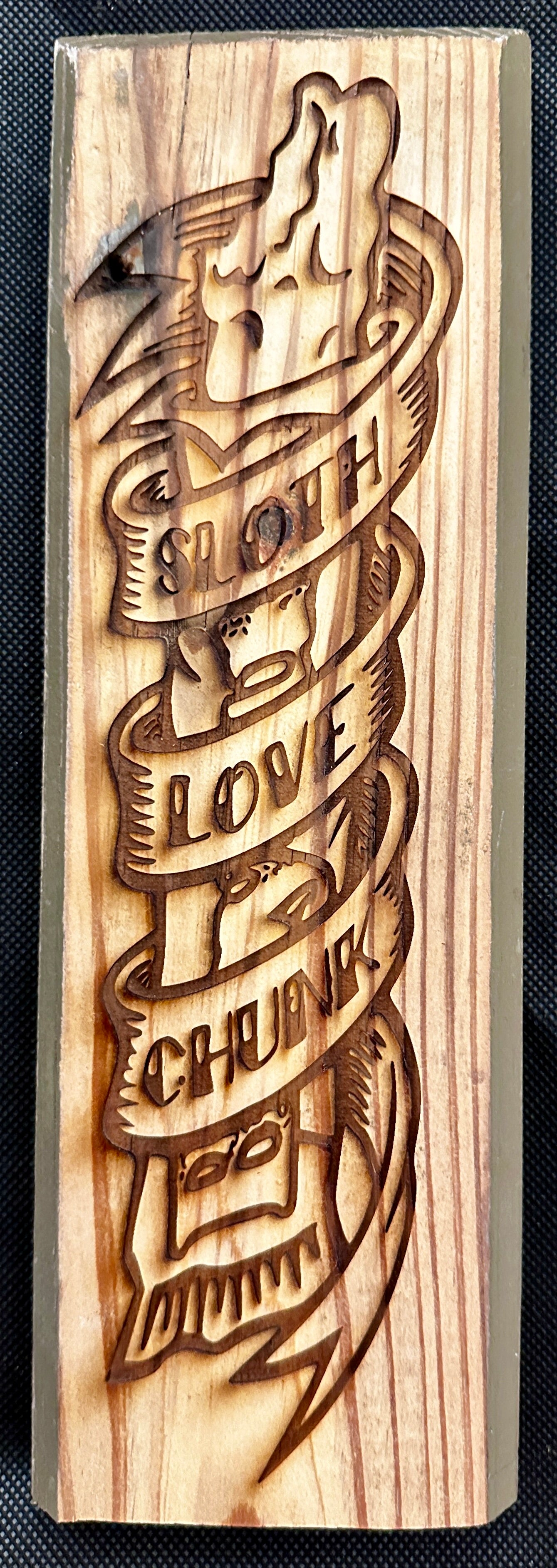 Goonies Sloth Love Chunk Plaque