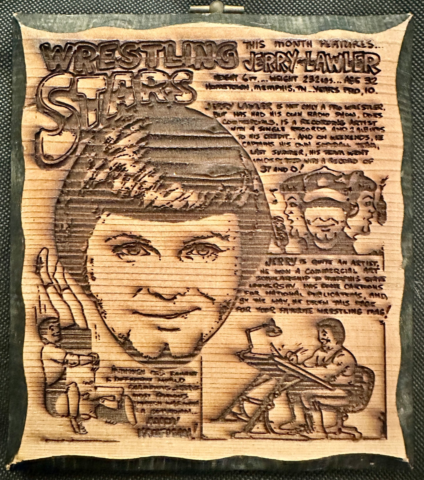 Jerry Lawler Wrestling Stars Plaque