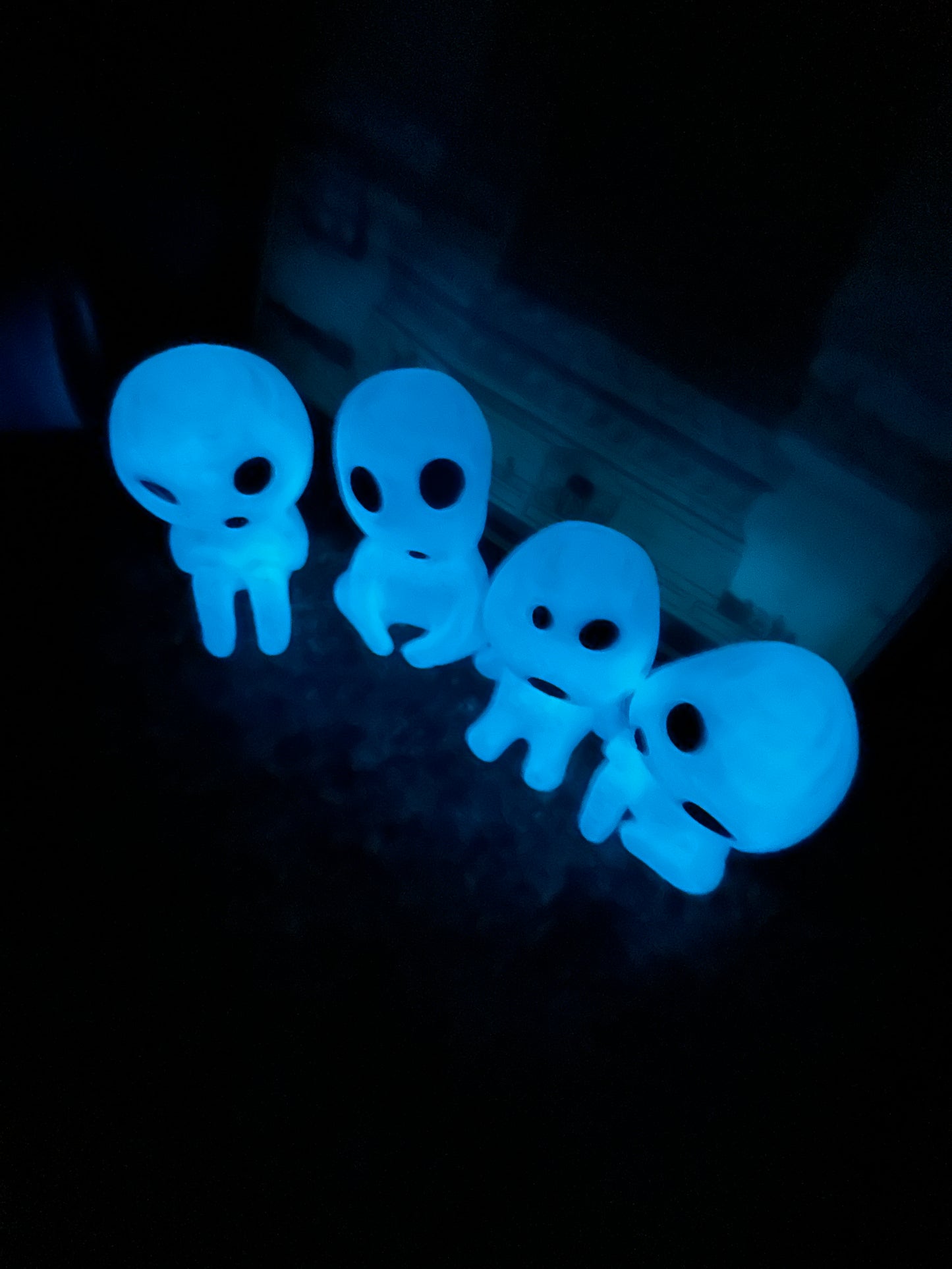 Kodama Forest Spirits Princess Mononoke Statues Glow in the Dark