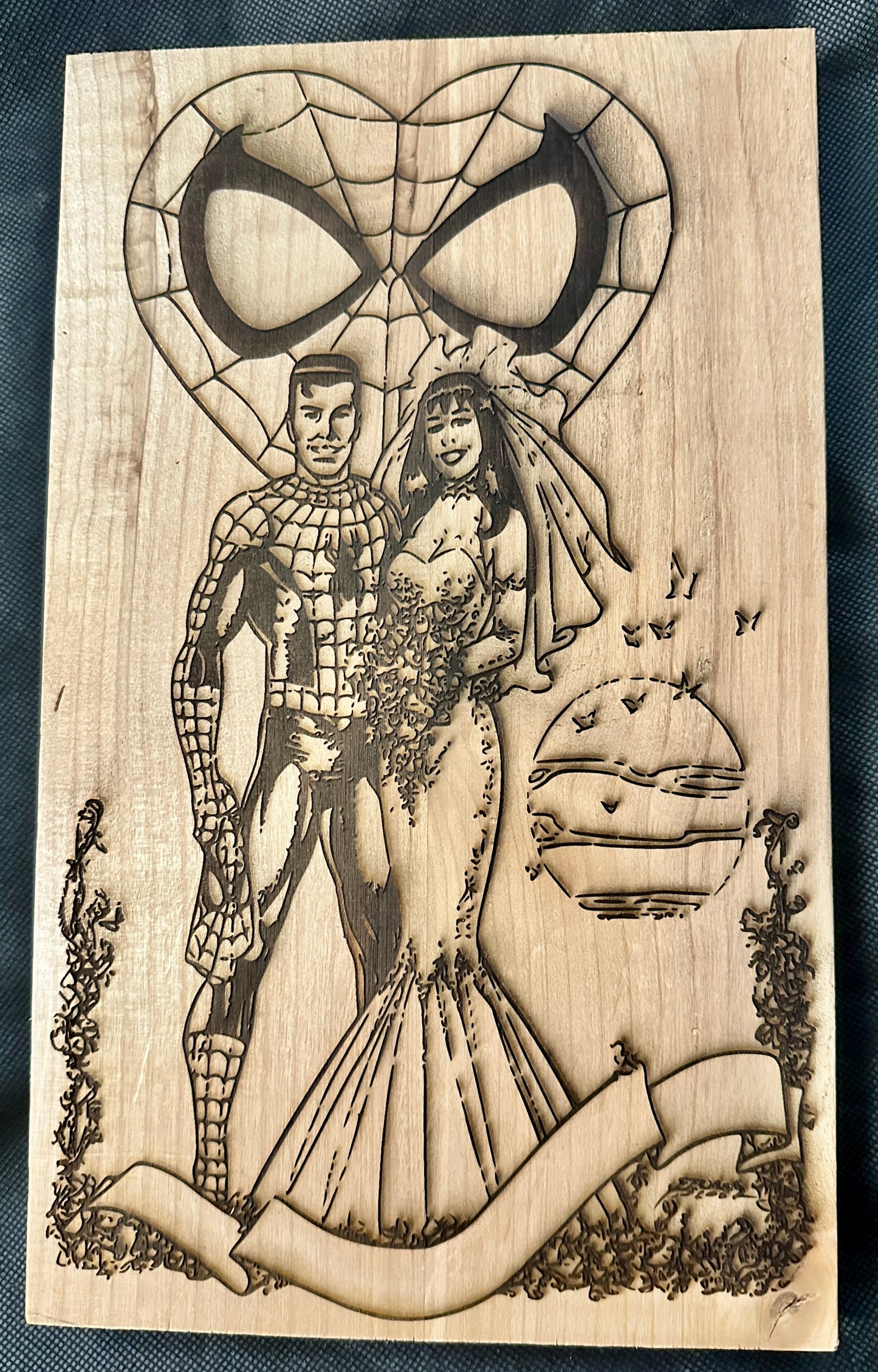 Spider-Man Peter and Mary Jane Wedding Plaque