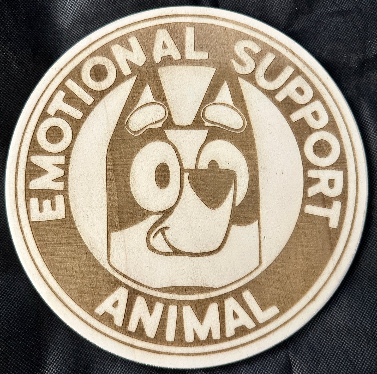 Emotional Support Animal Bluey Plaque