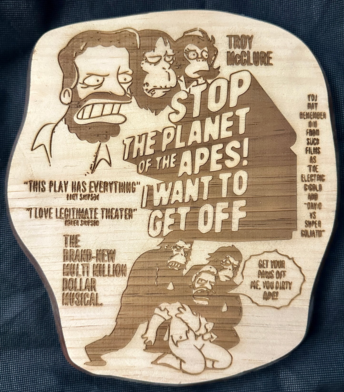 Stop The Planet of the Apes Simpsons Plaque