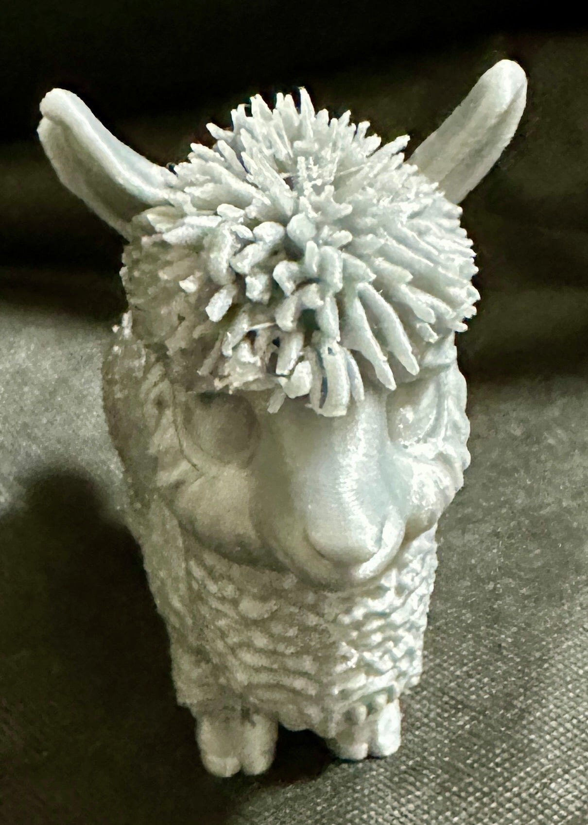 Gray Llama Statue 3d Printed