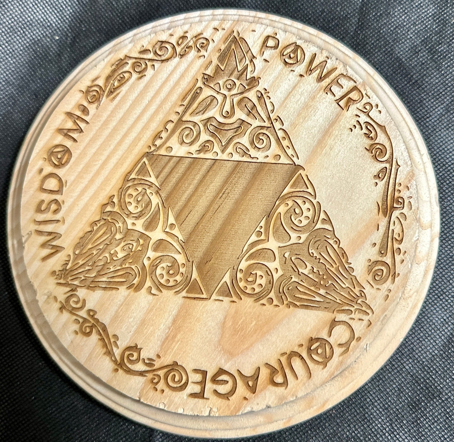 Zelda Triforce Power Wisdom Courage Plaque