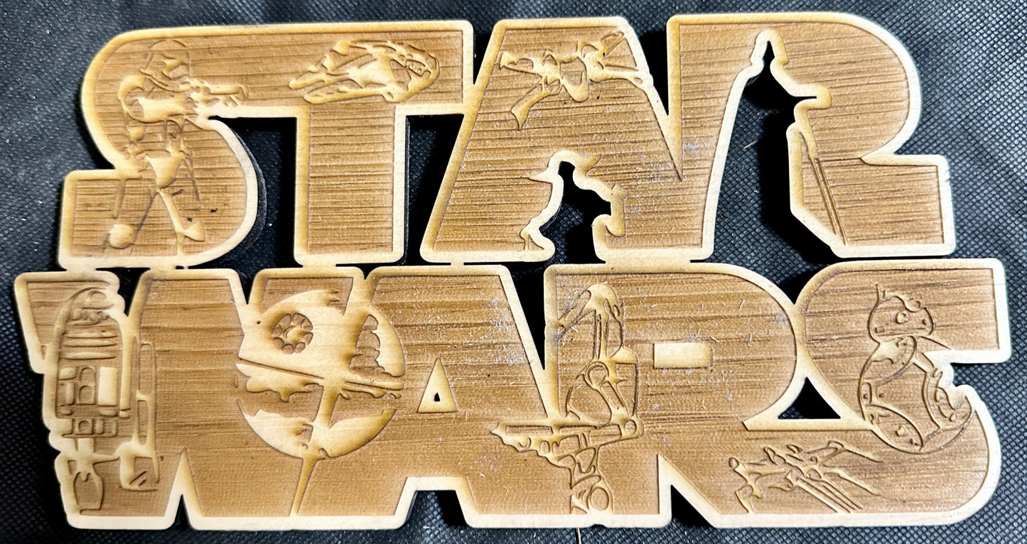 Star Wars Logo Cutout Plaque