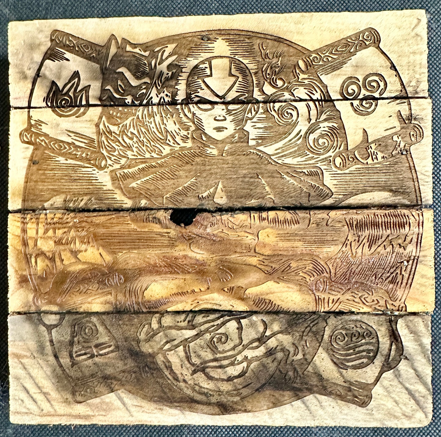 Avatar Aang Channeling Plaque