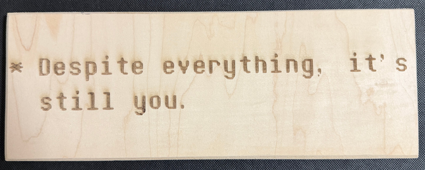 Undertale Despite Everything Plaque