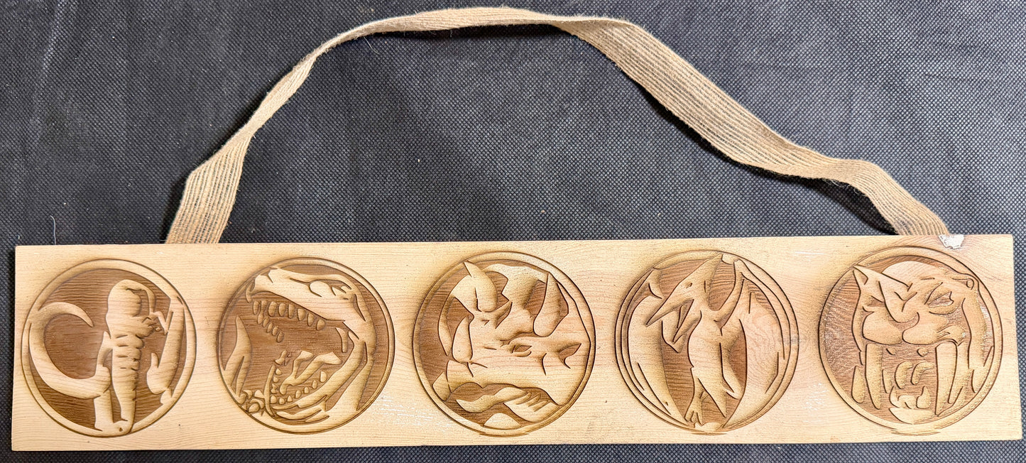 Mighty Morphin Power Rangers Power Coins Bar Plaque