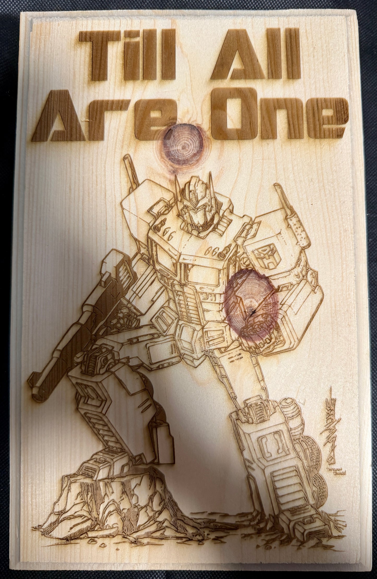 Transformers Til All Are One Plaque