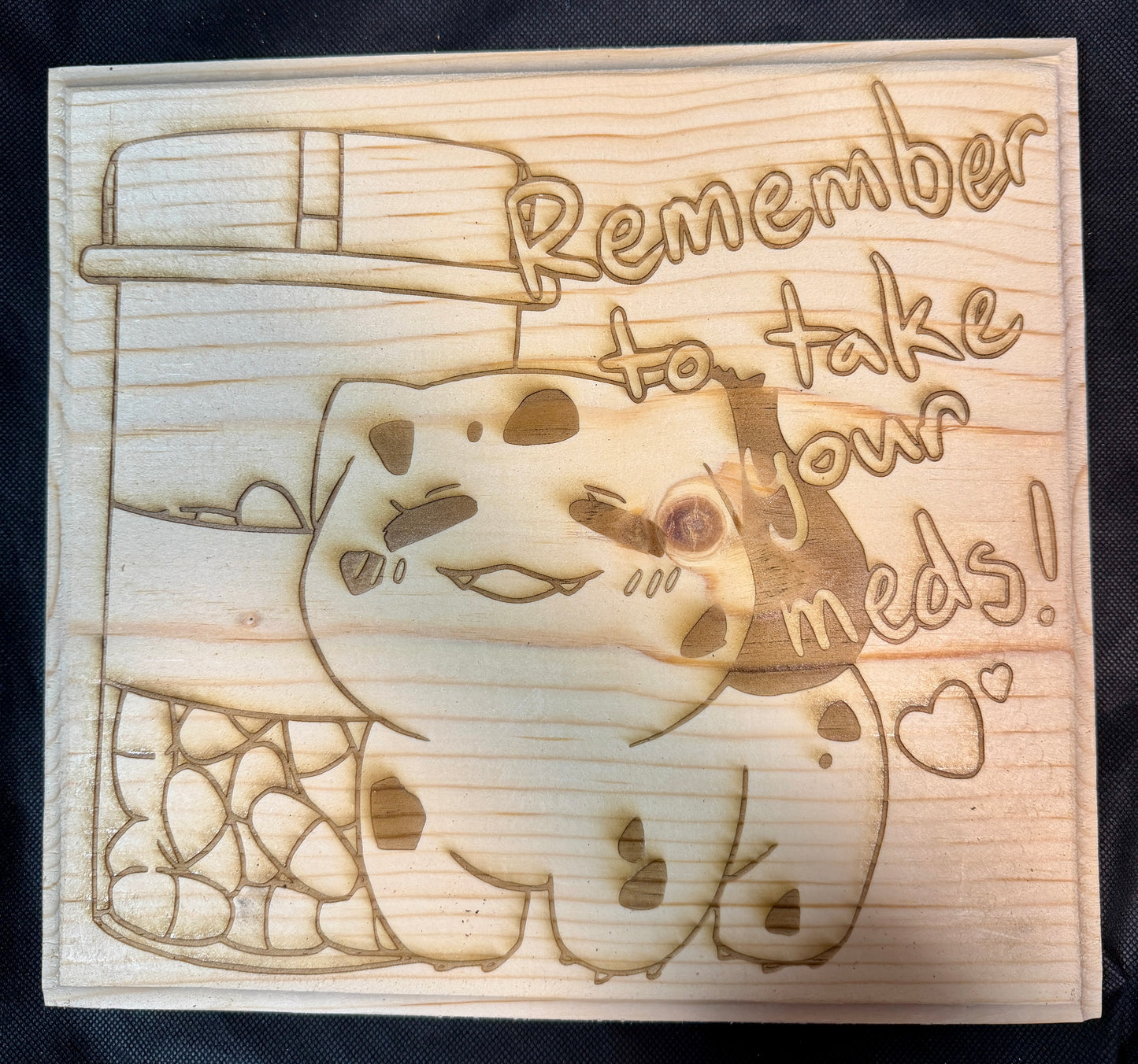 Pokemon Bulbasaur Take Your Meds Plaque