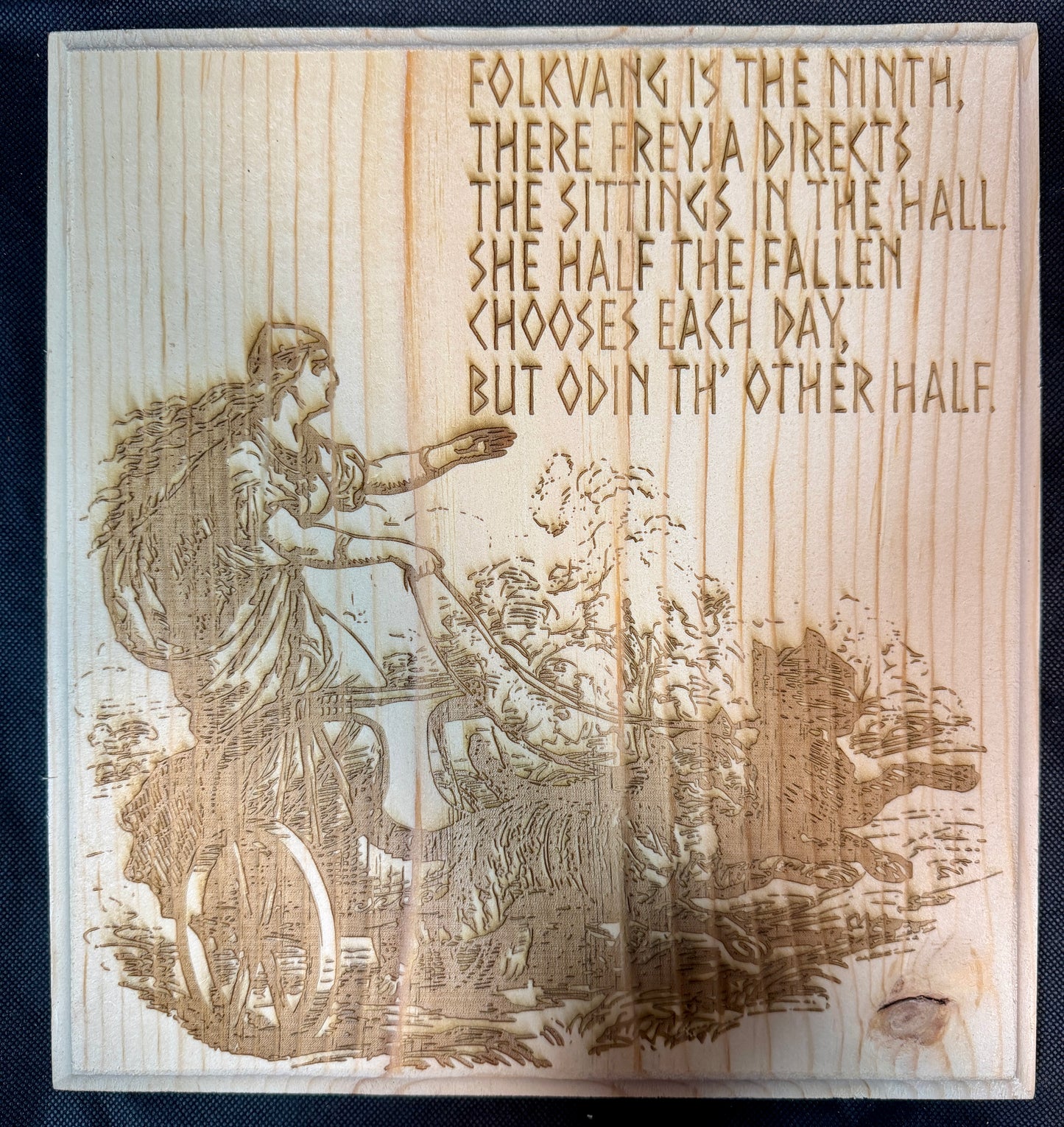 Freyja Cat Chariot Plaque