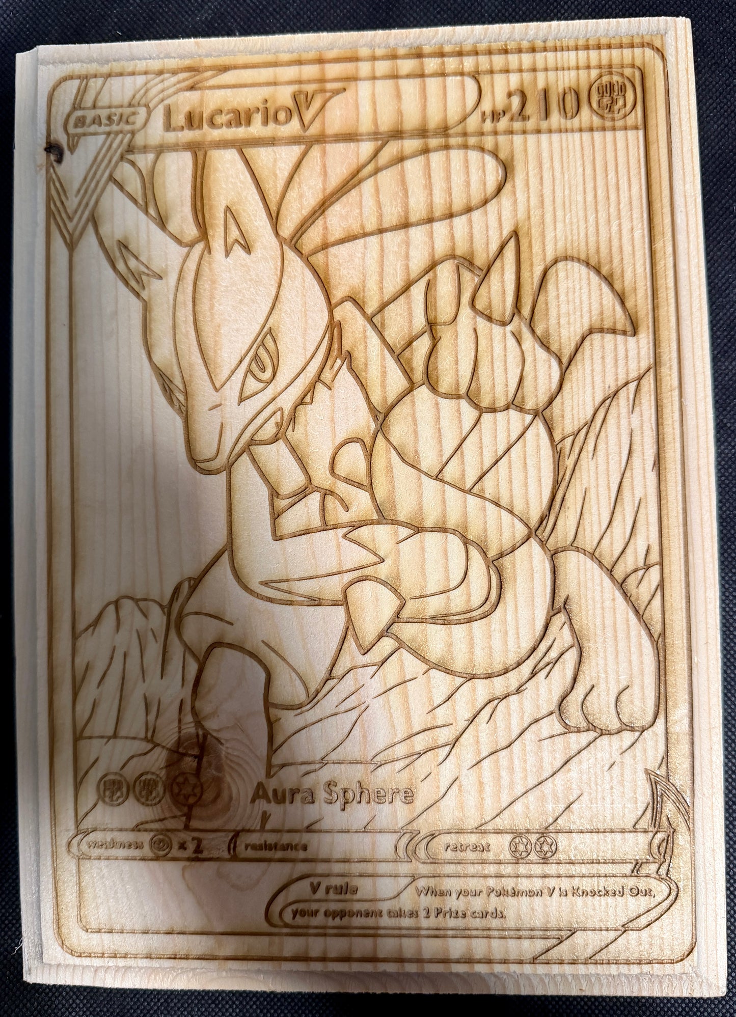 Lucario Pokemon TCG Card Plaque