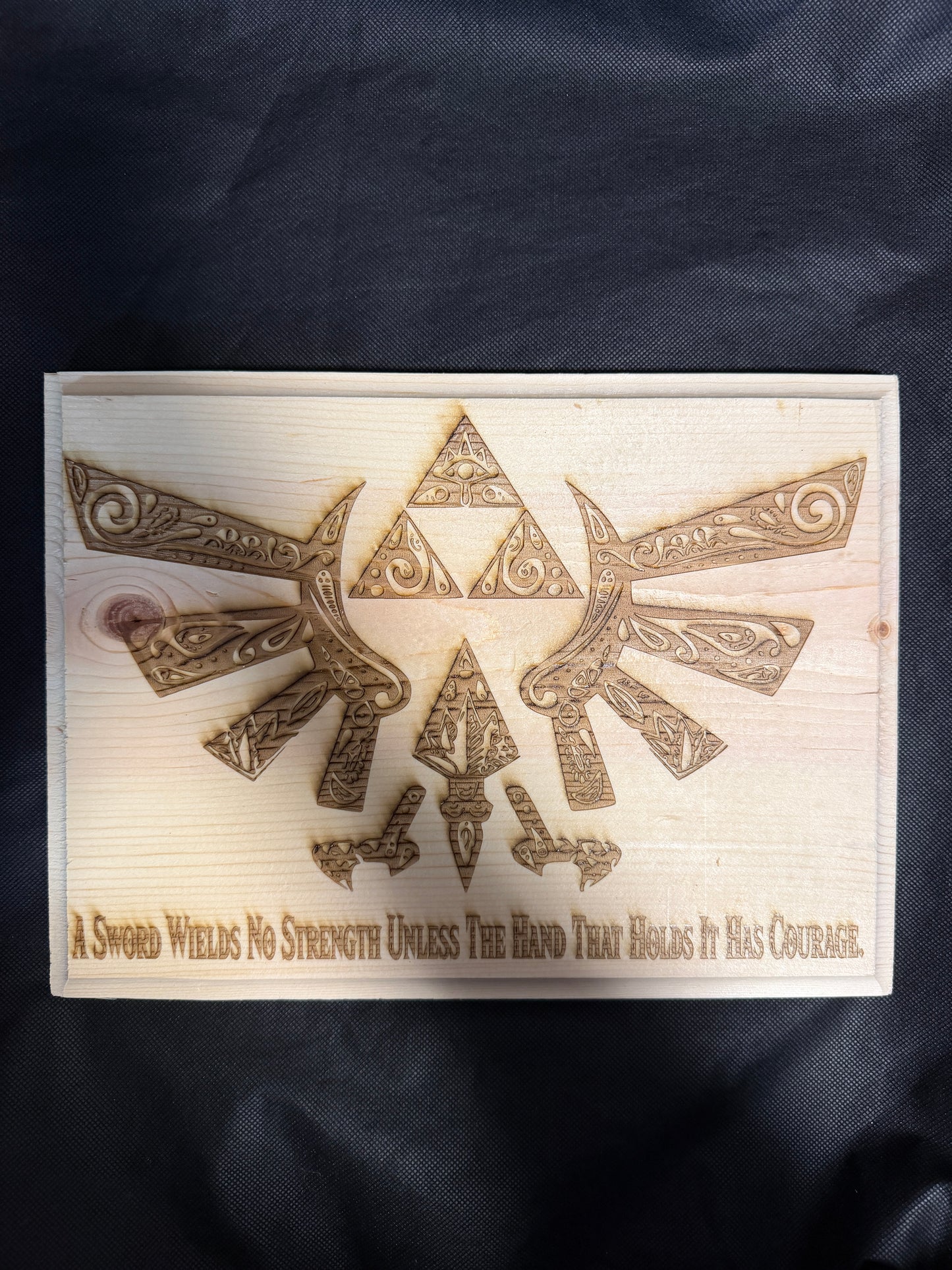 Legend of Zelda A Sword Wields No Strength Plaque