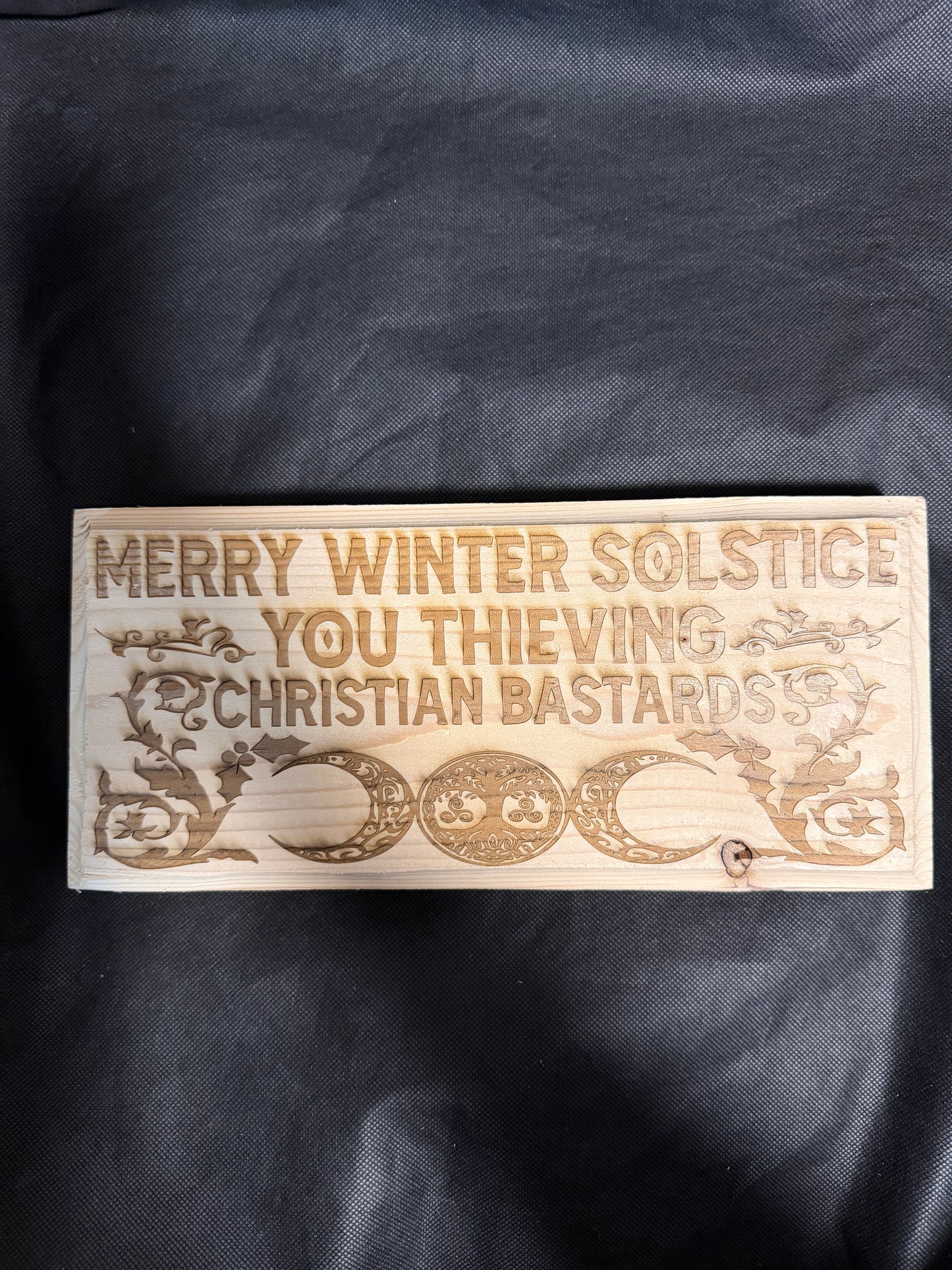 Merry Winter Solstice Plaque
