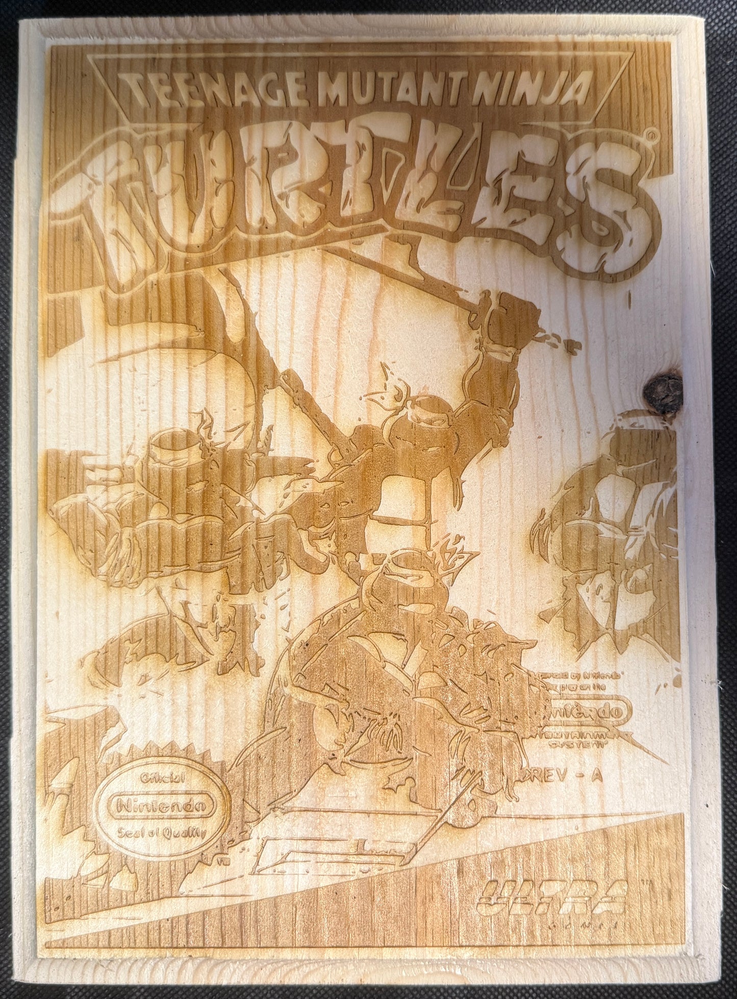 Ninja Turtles NES Box Art Plaque
