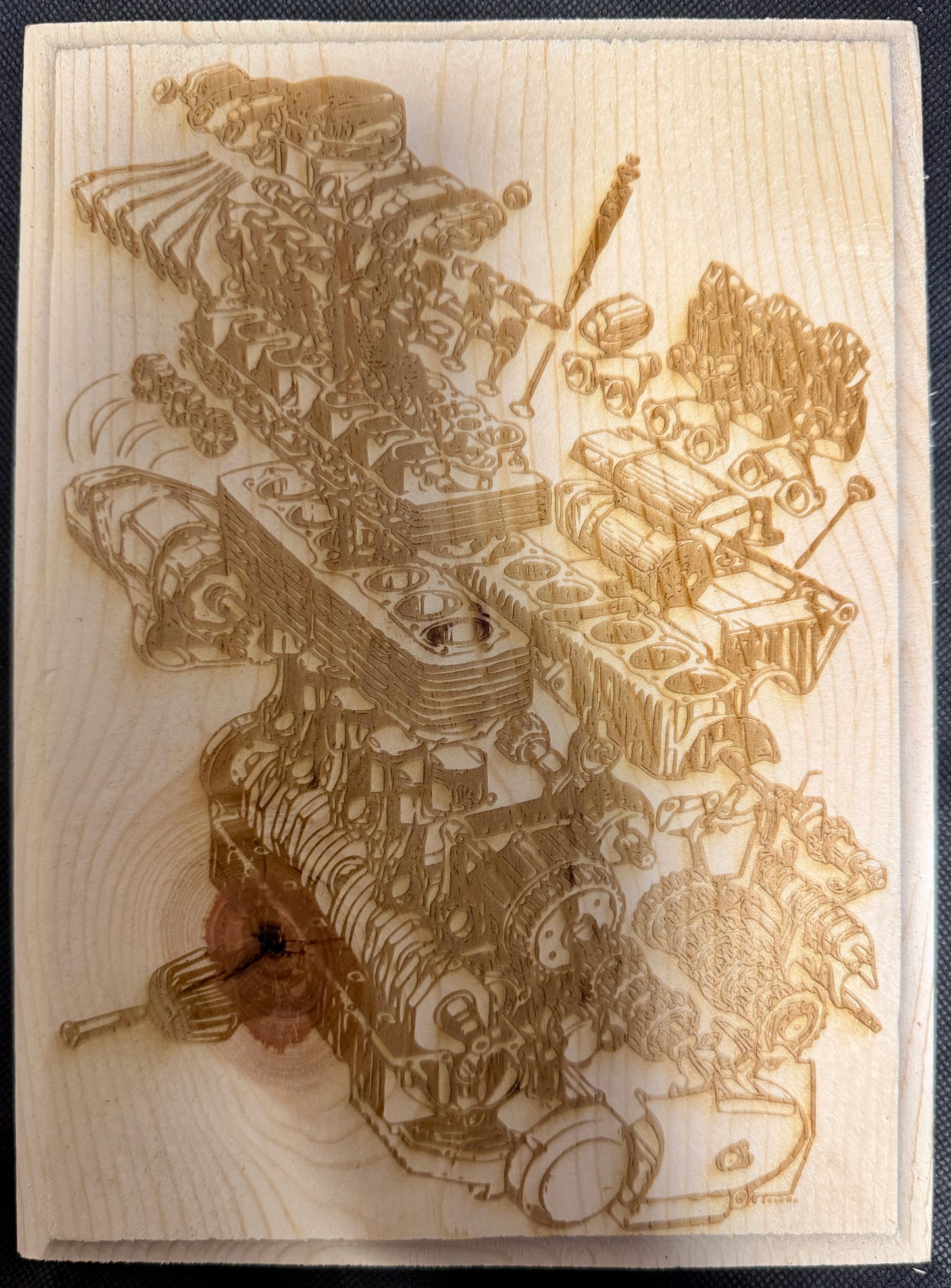 V8 Engine Breakdown Plaque