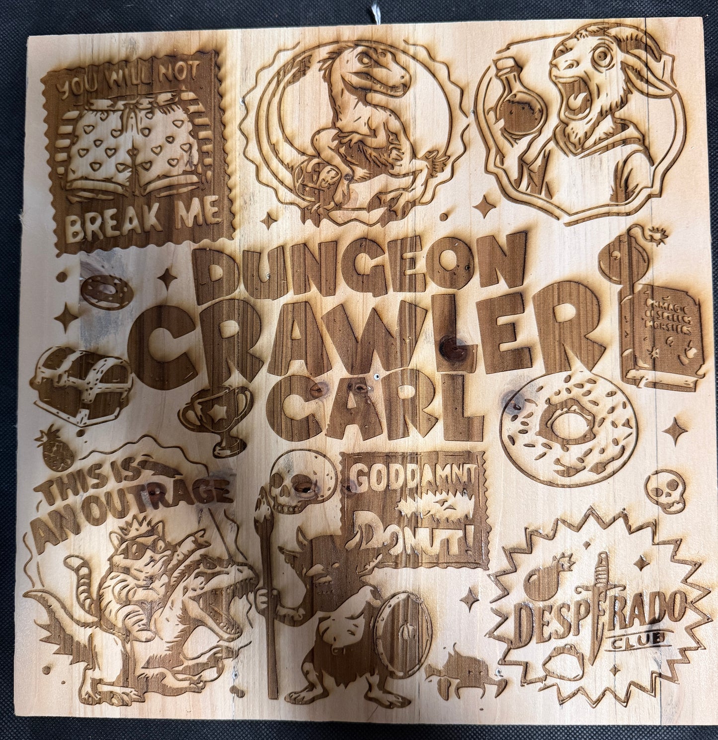 Dungeon Crawler Carl Collage Plaque