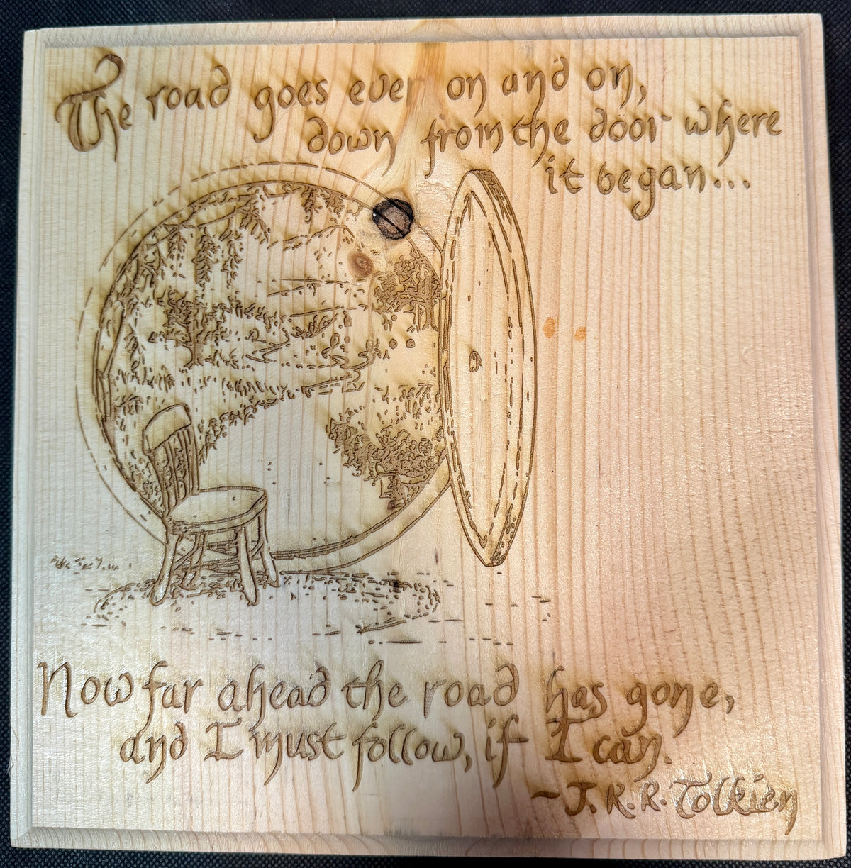 LOTR The Road Goes On Plaque