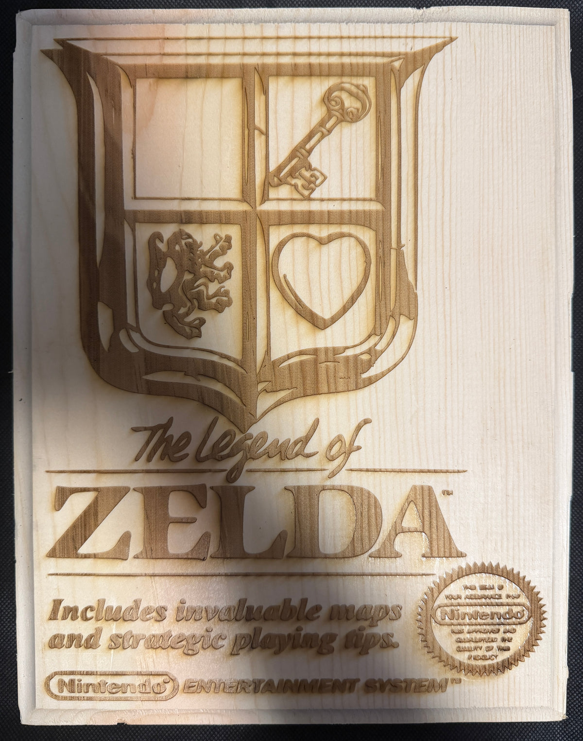 Legend of Zelda NES Box Art Plaque