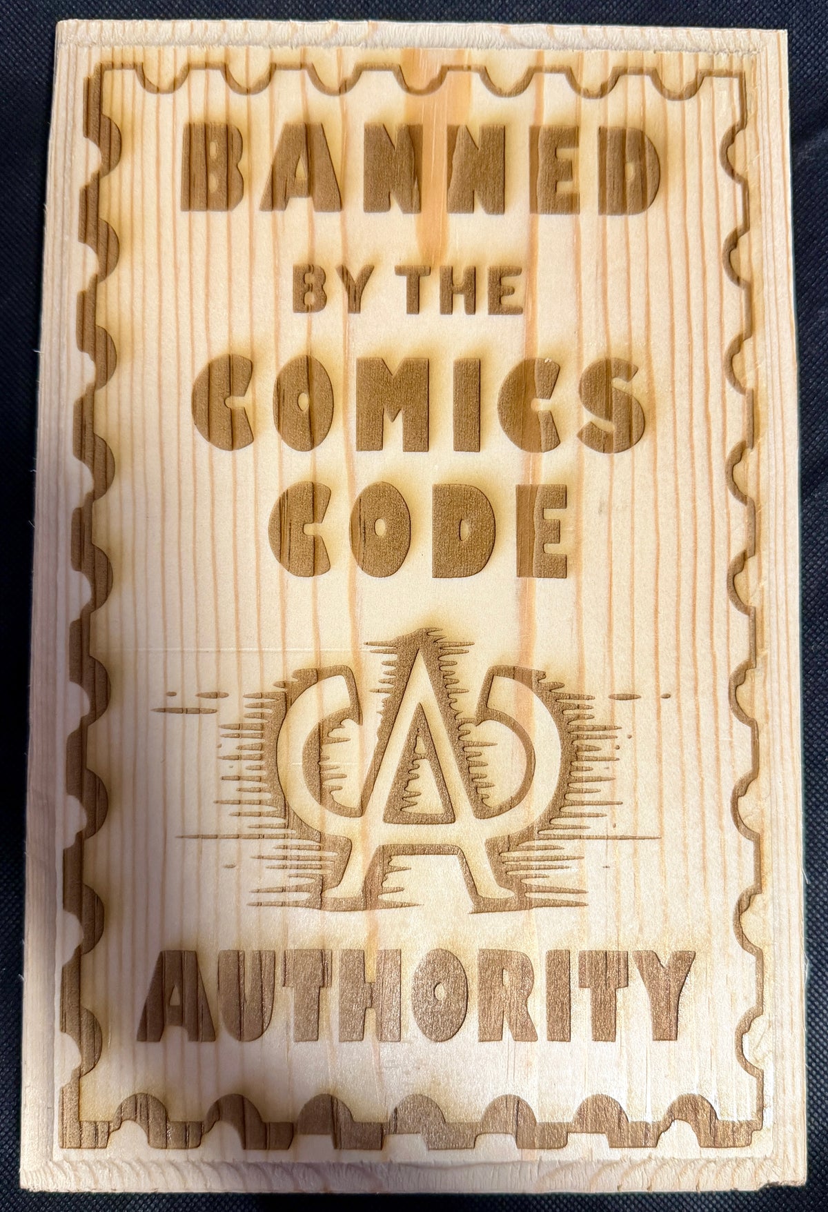 Banned by the Comics Code Authority Plaque