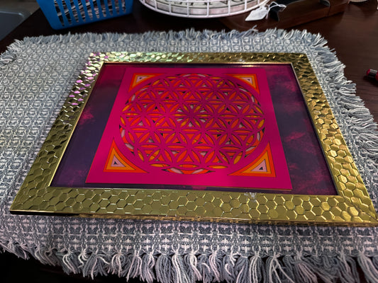 Etched Paper Mandala Frame