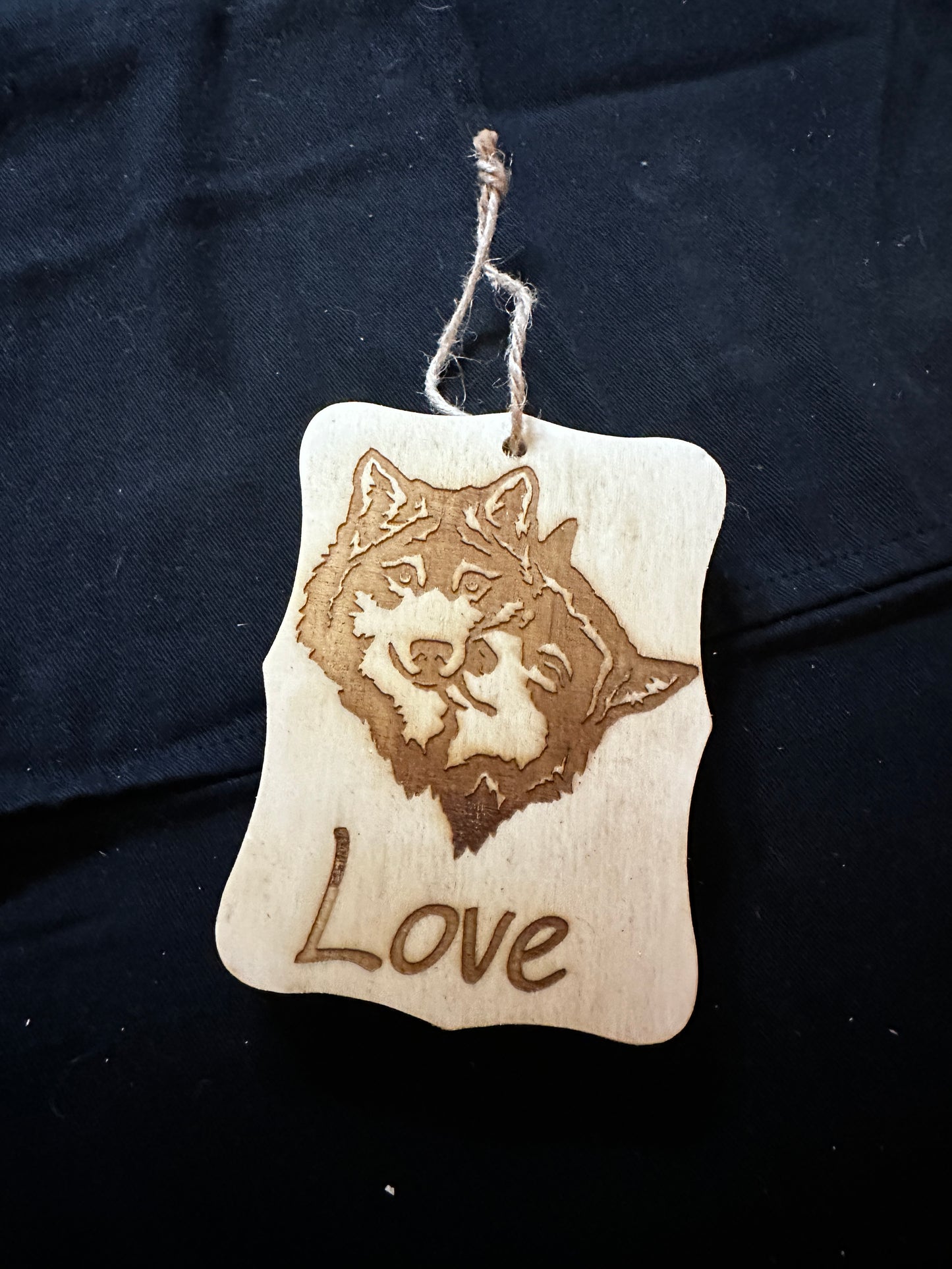 Snuggling Wolves (Two-SIded) Hanger