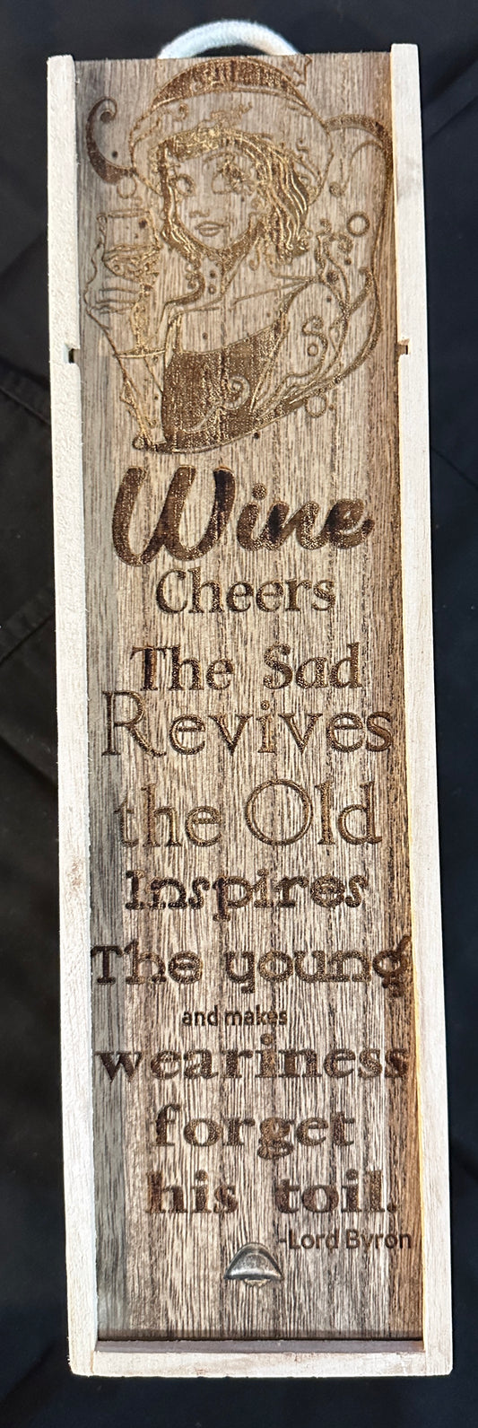 Wine Box with Lord Byron Quote