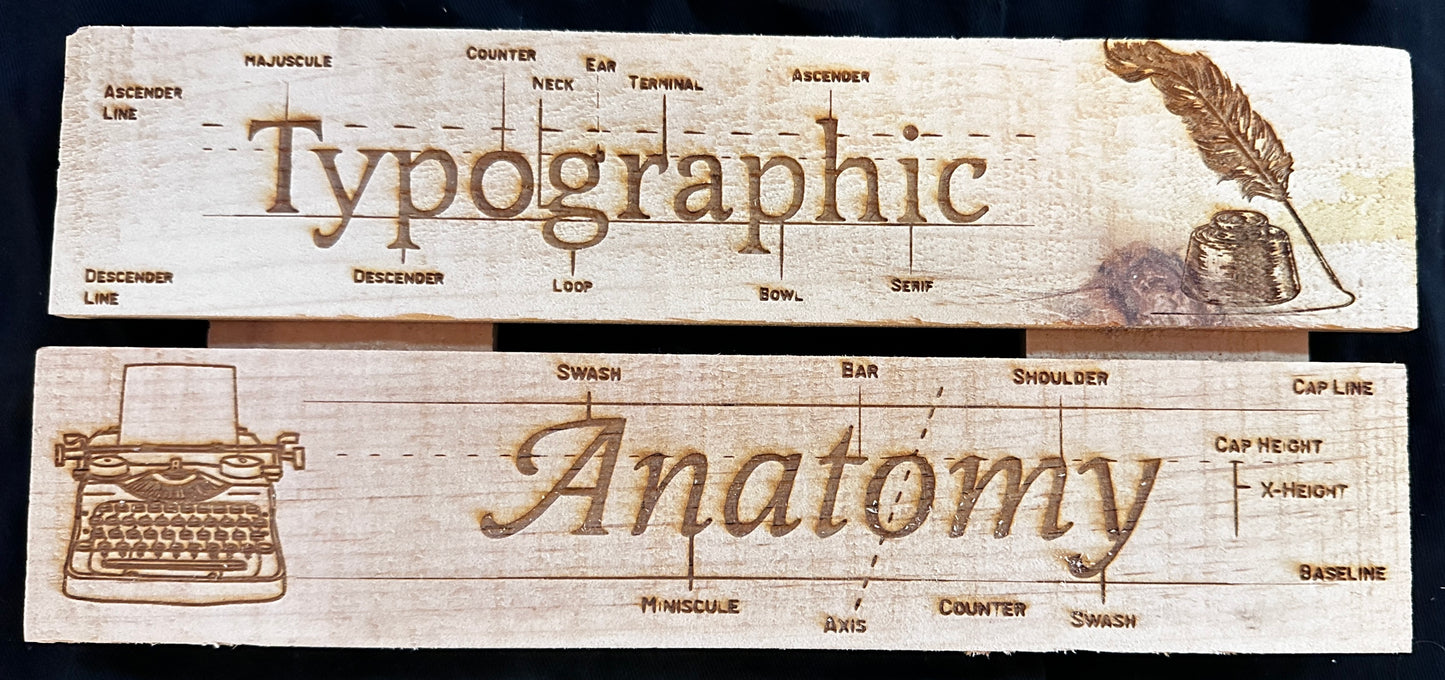 Typographic Anatomy Plaque