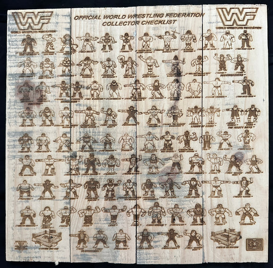 WWF Hasbro Wrestling Superstars Checklist Plaque