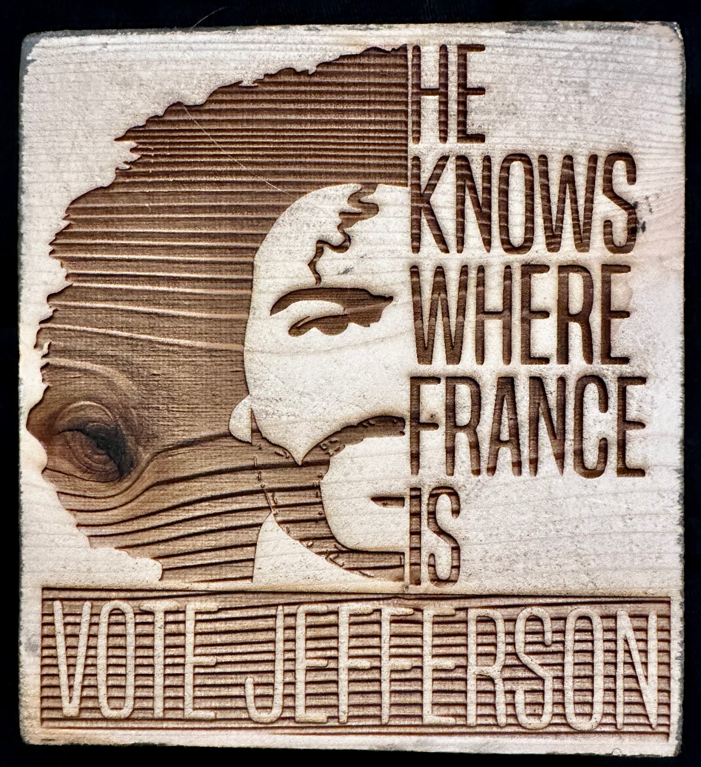 Jefferson Knows Where France Is Plaque