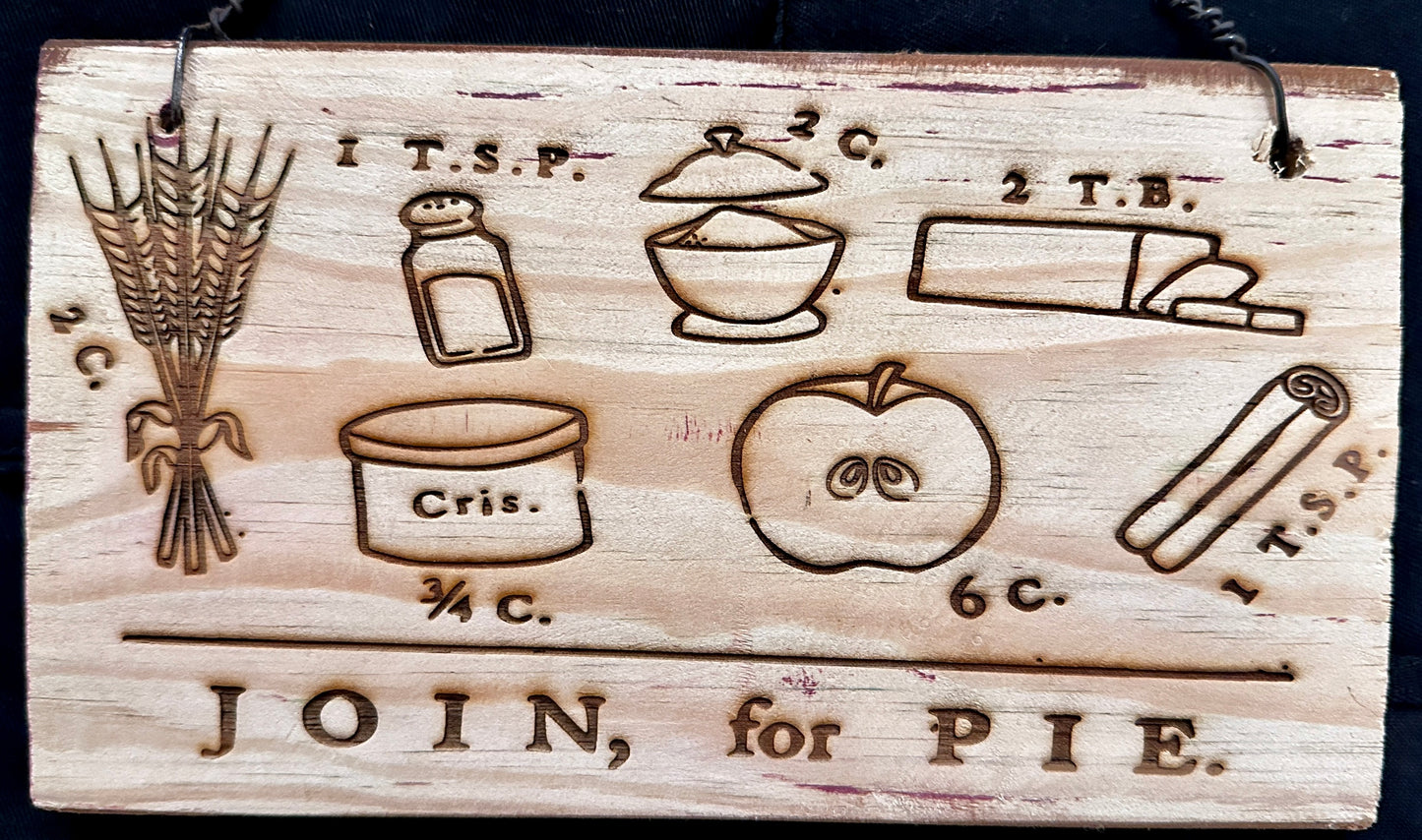 Join for Pie Plaque