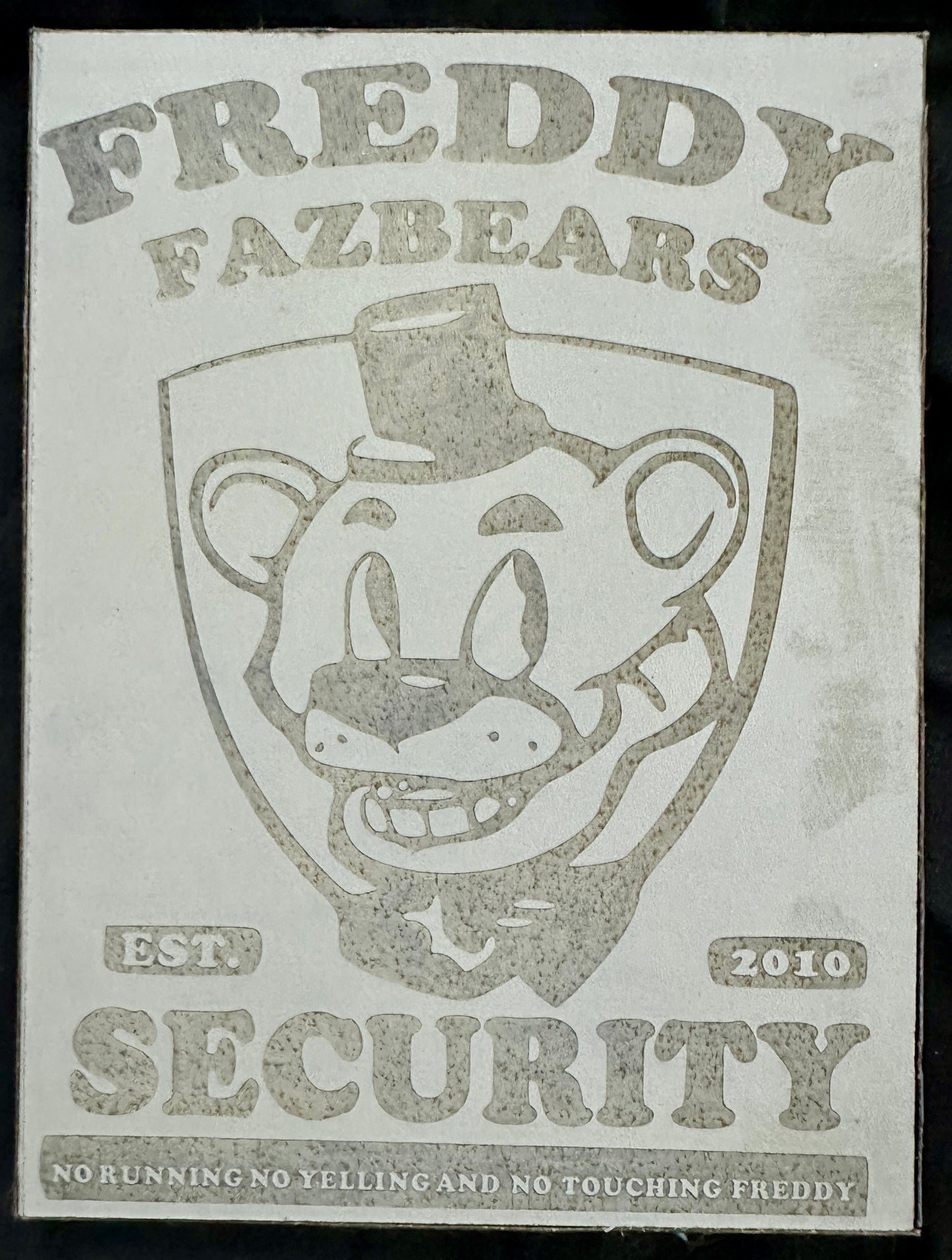 Freddy Fazbear Security Plaque