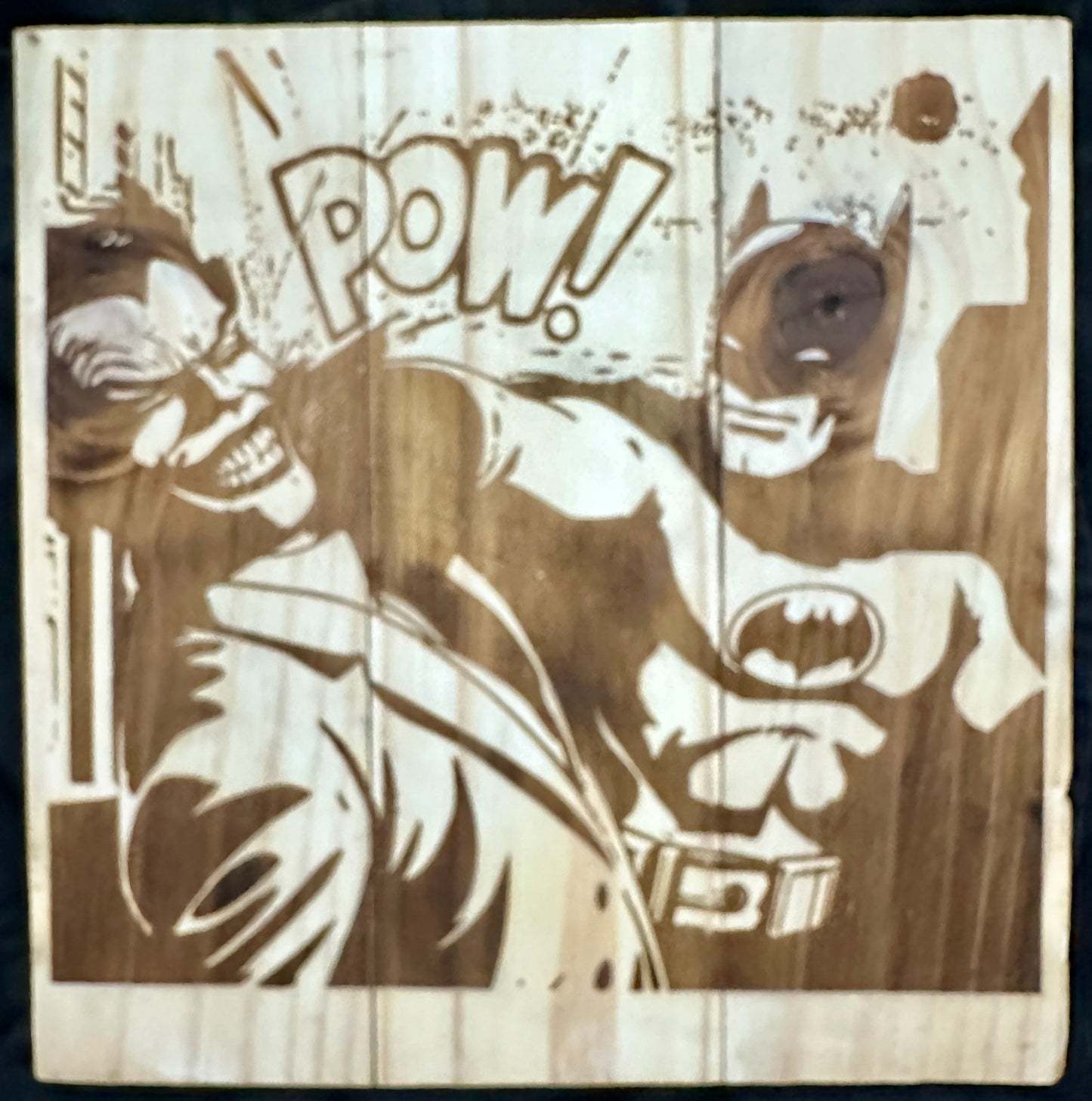 Batman Punching Plaque
