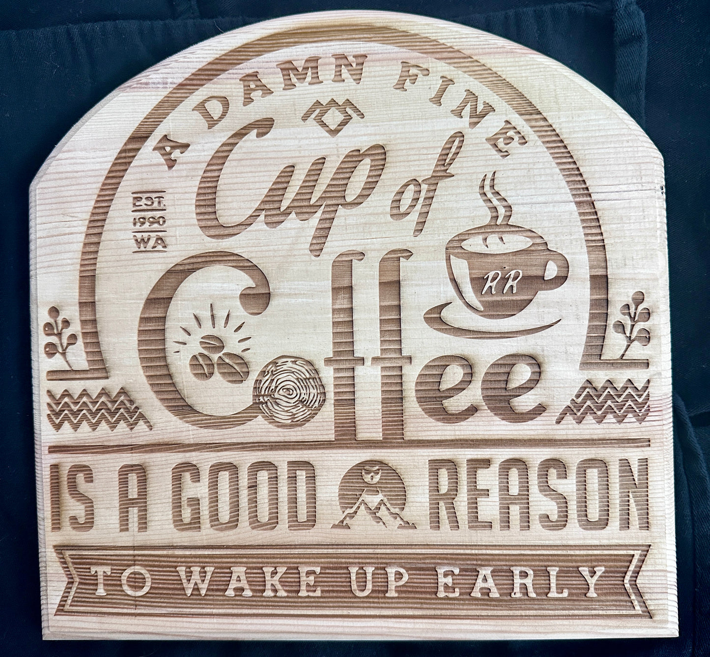 Twin Peaks Damn Fine Cup of Coffee Plaque
