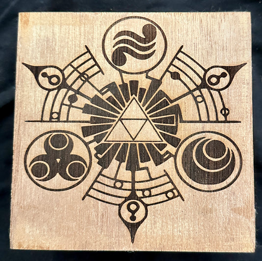 Zelda Goddess Symbols Lidded Box