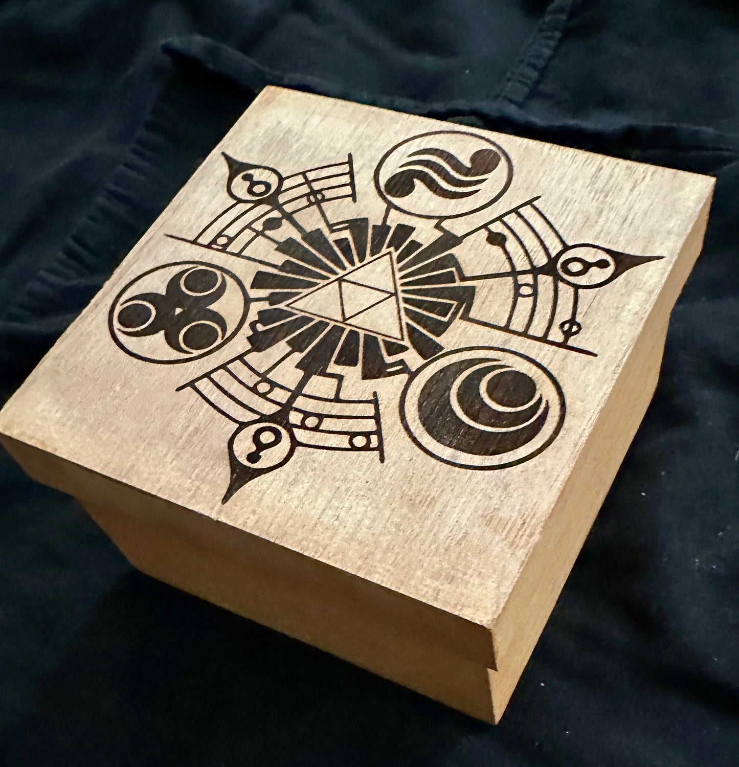 Zelda Goddess Symbols Lidded Box