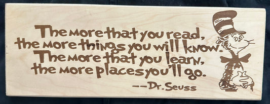 Dr. Seuss Reading Plaque