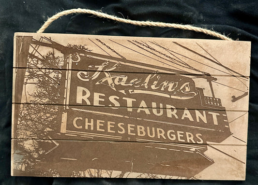 Kaelin's Cheeseburger Restaurant Sign
