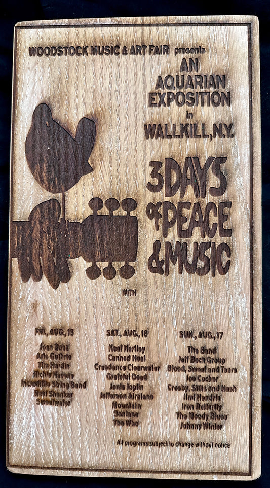 Woodstock Poster Plaque