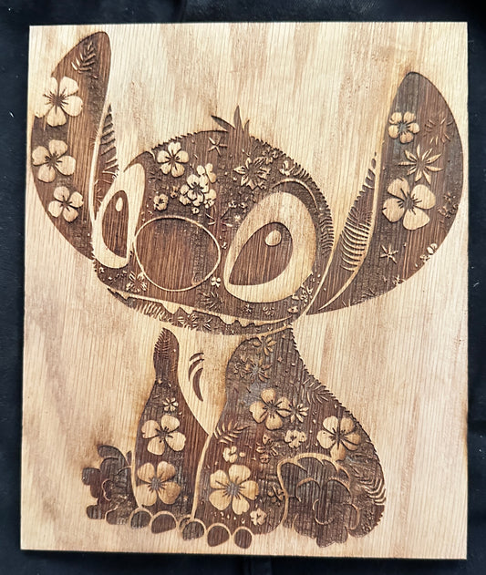 Stitch and Flowers Plaque