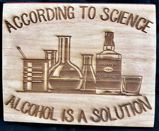 Alcohol is a Solution Plaque