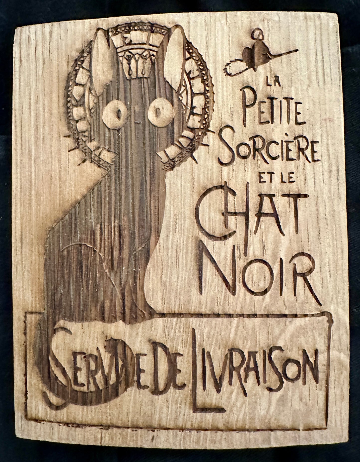 Le Petite Sorciere Chat Noir (Kiki's Delivery Service) Plaque