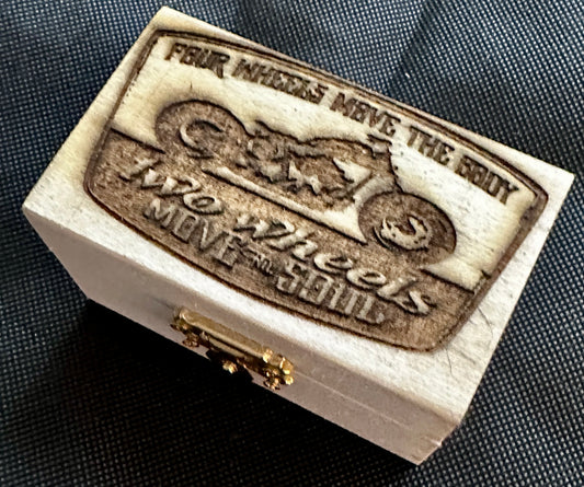 Two Wheels Move the Soul Trinket Box