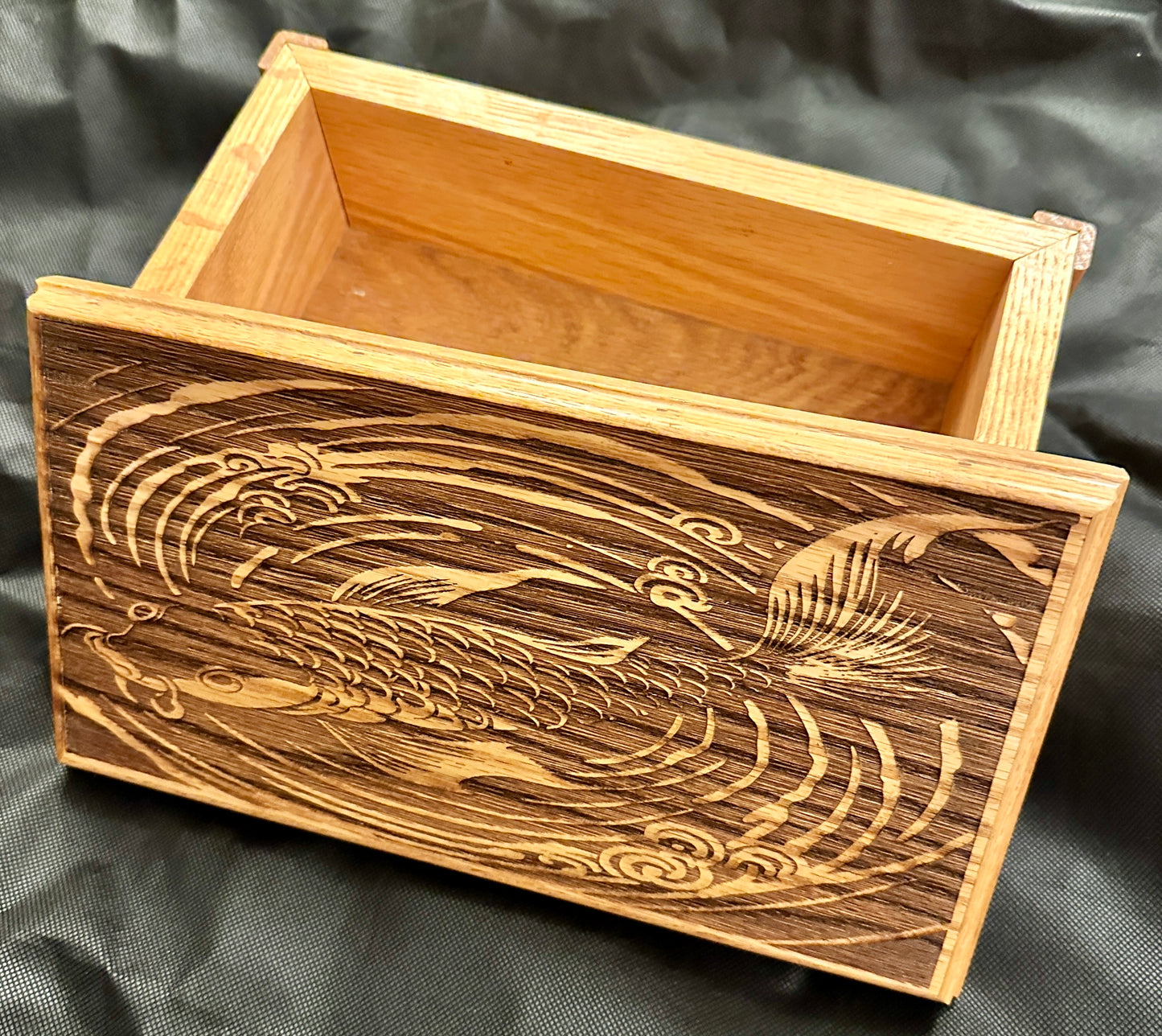 Koi Carp Fish Woodprint Box