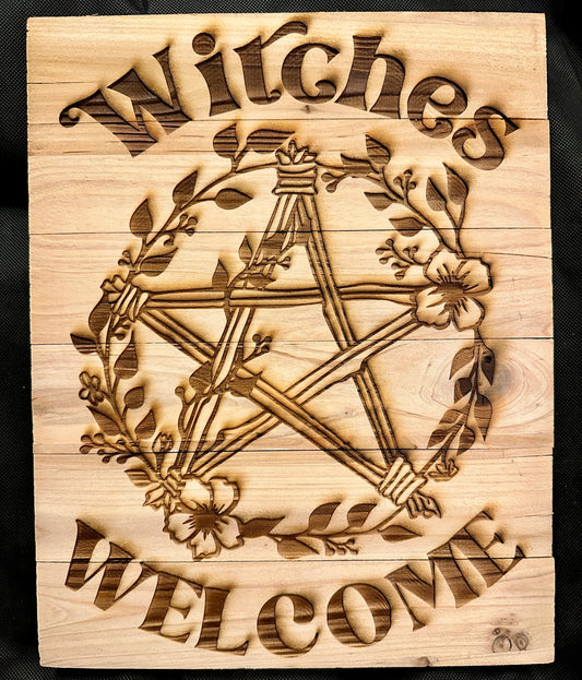 Witches Welcome Plaque