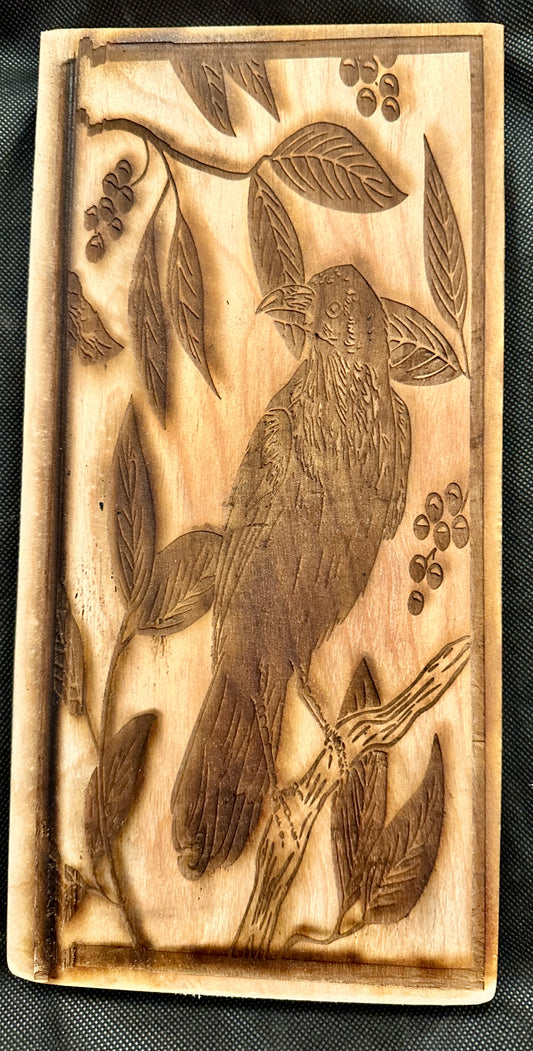 Crow and Berries Plaque