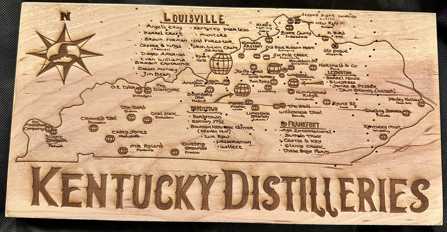 Kentucky Distilleries Plaque