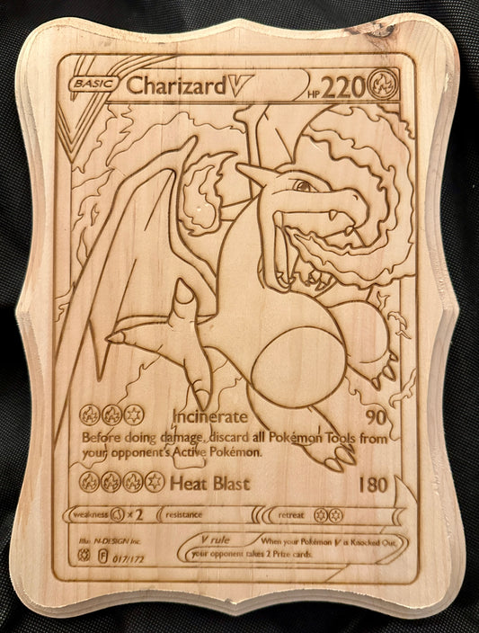 Charizard V Pokemon TCG Card Plaque