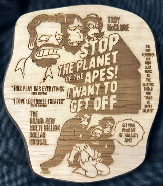 Stop The Planet of the Apes Simpsons Plaque